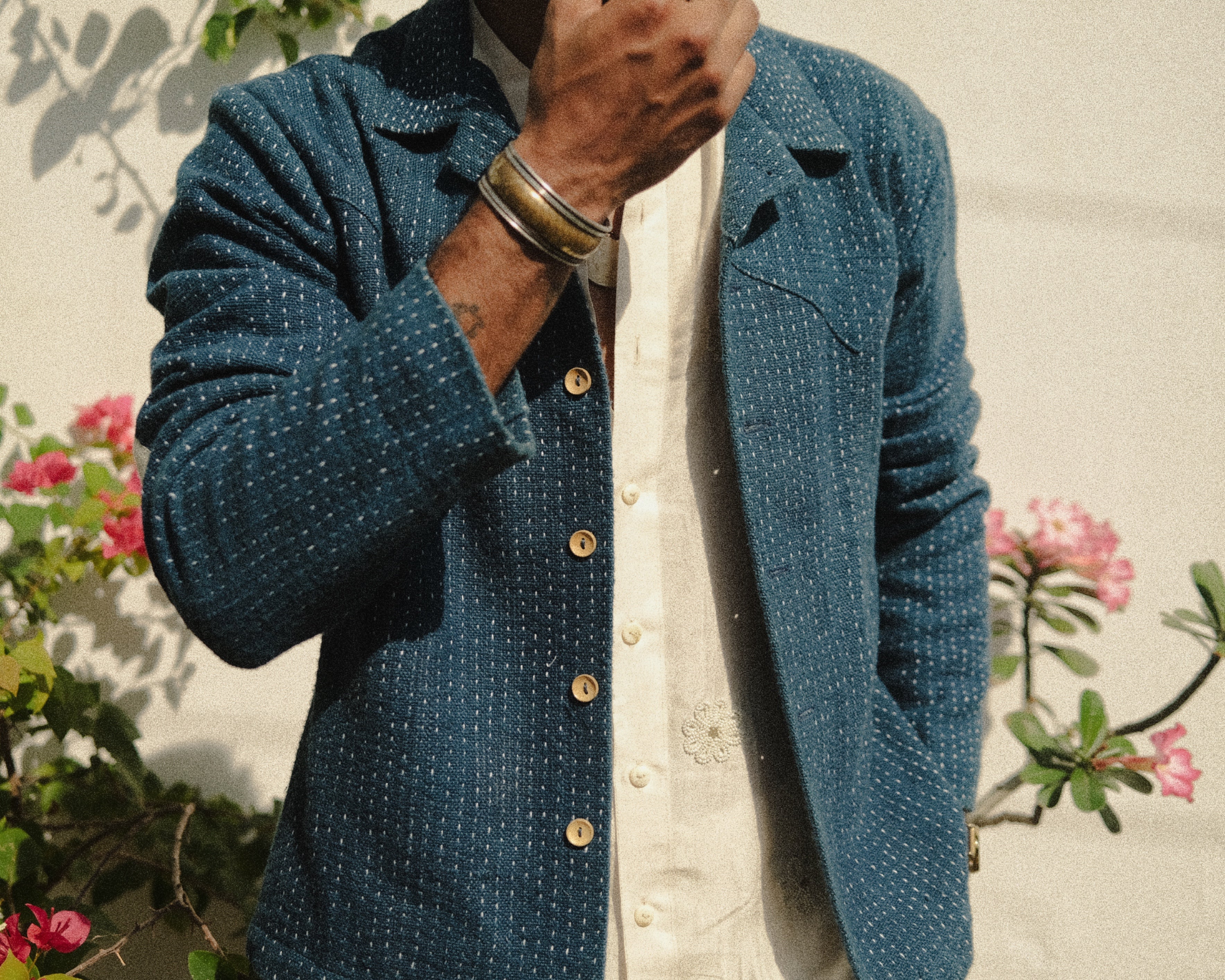 Indigo Kantha Jacket