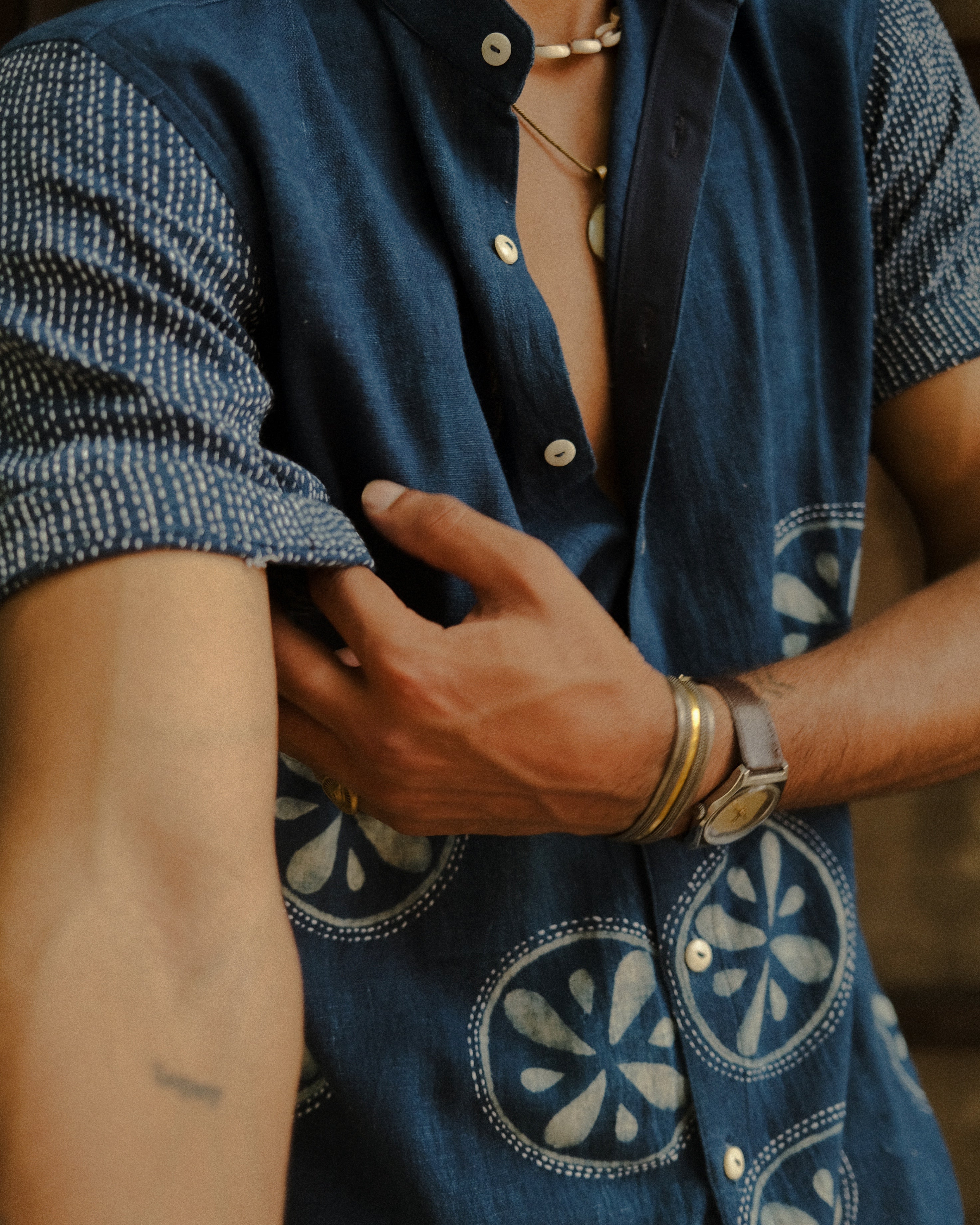Sailor's Wheel Indigo Shirt