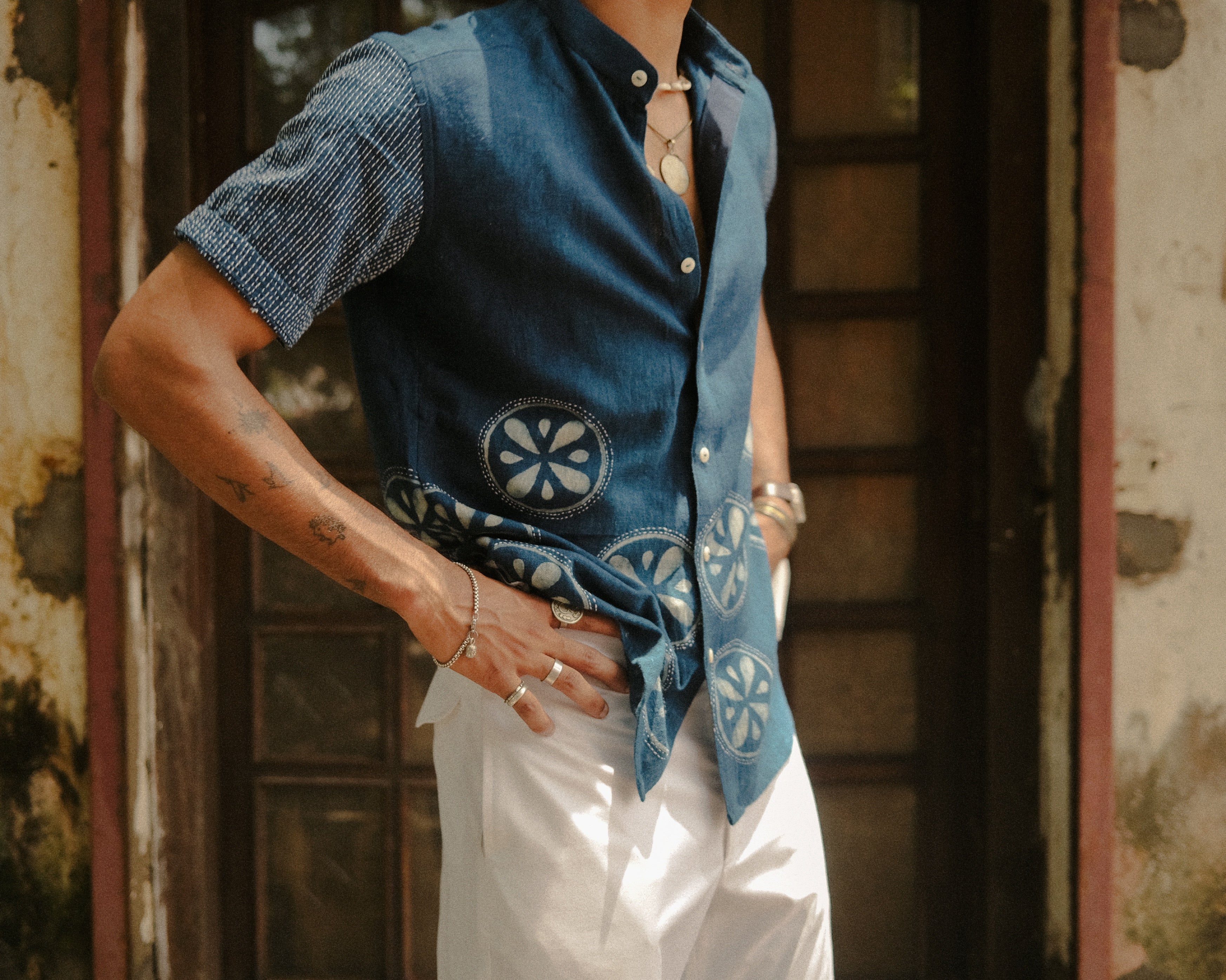 Sailor's Wheel Indigo Shirt