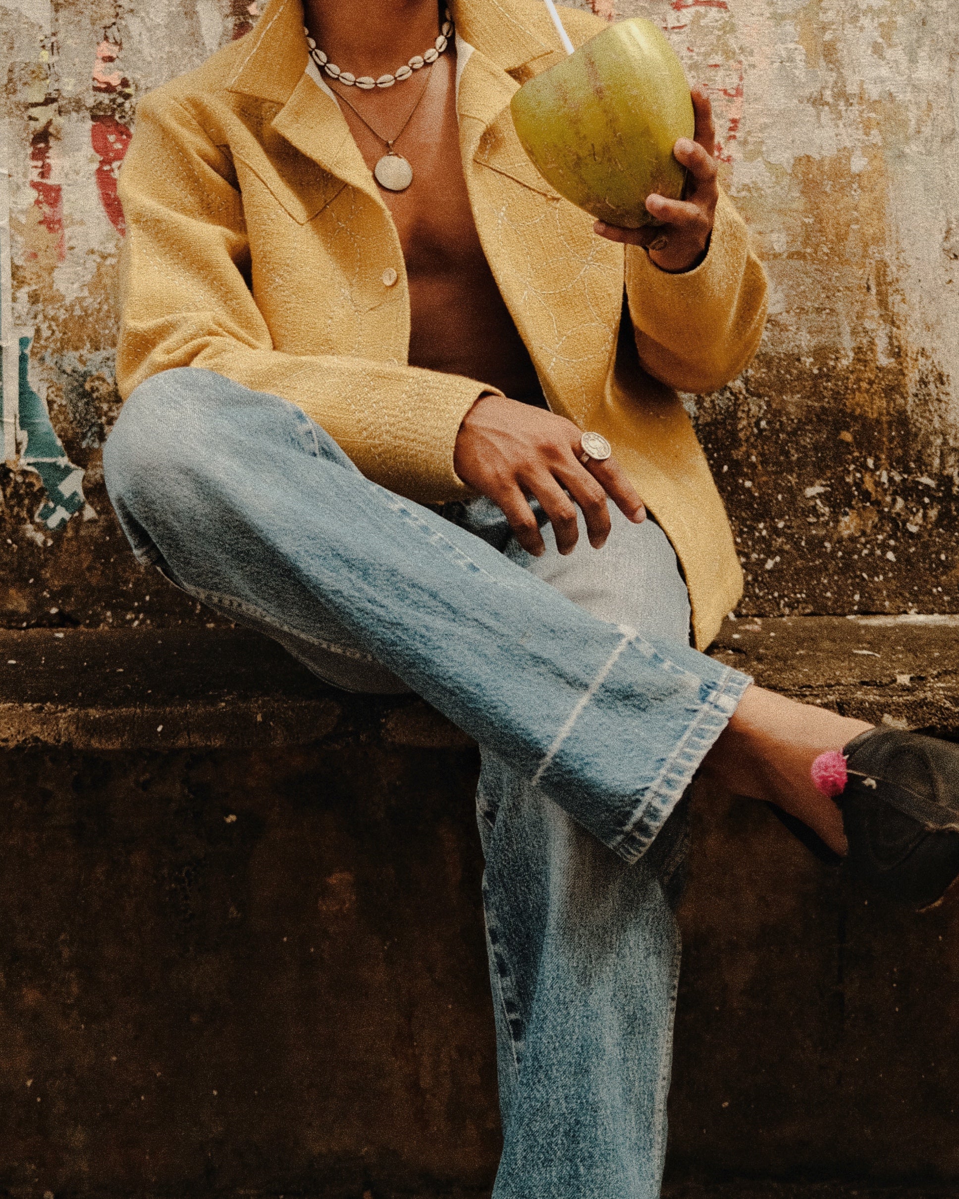 Mustard Kantha Jacket