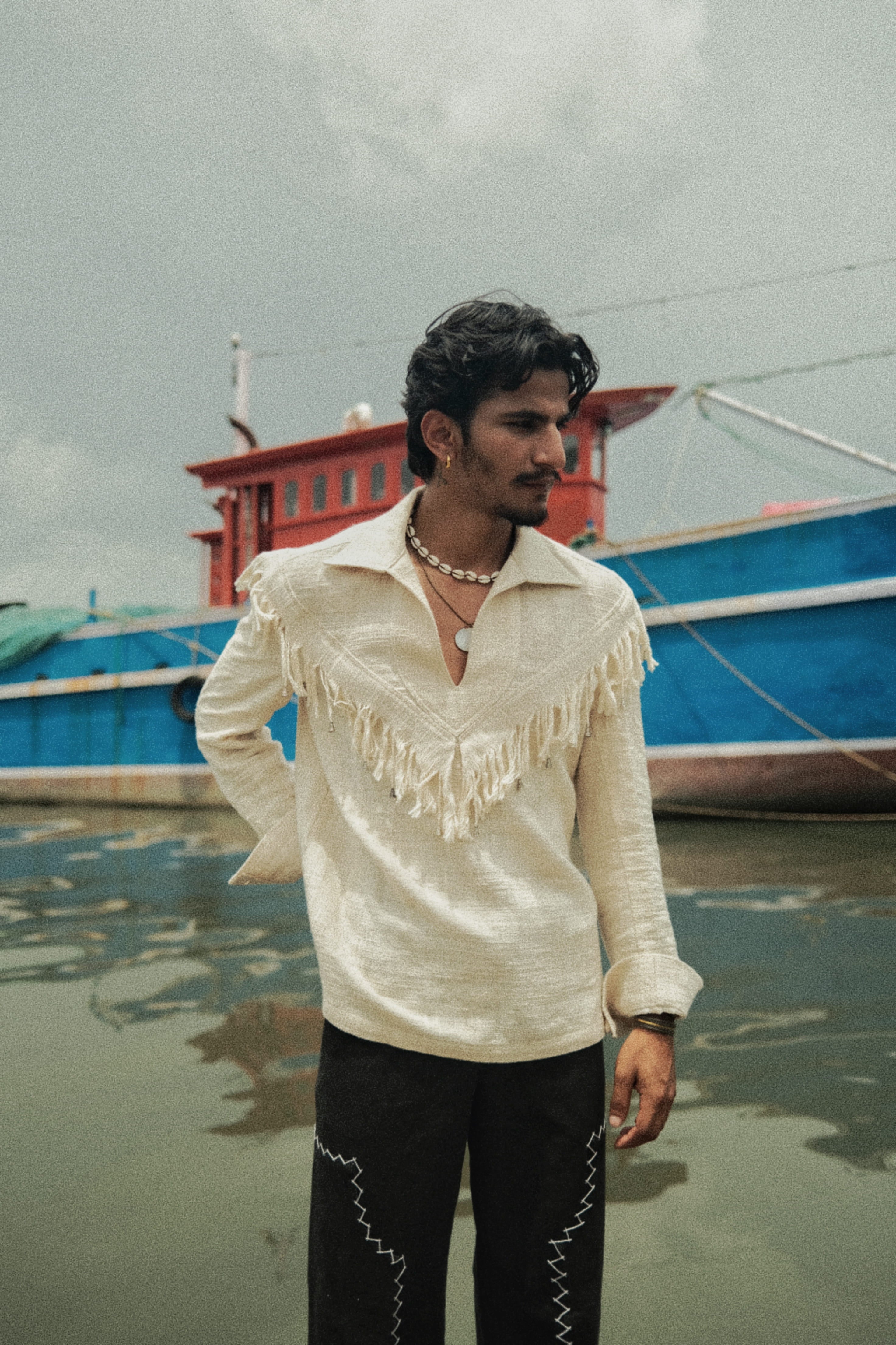 Kala Cotton Fringes Kurta