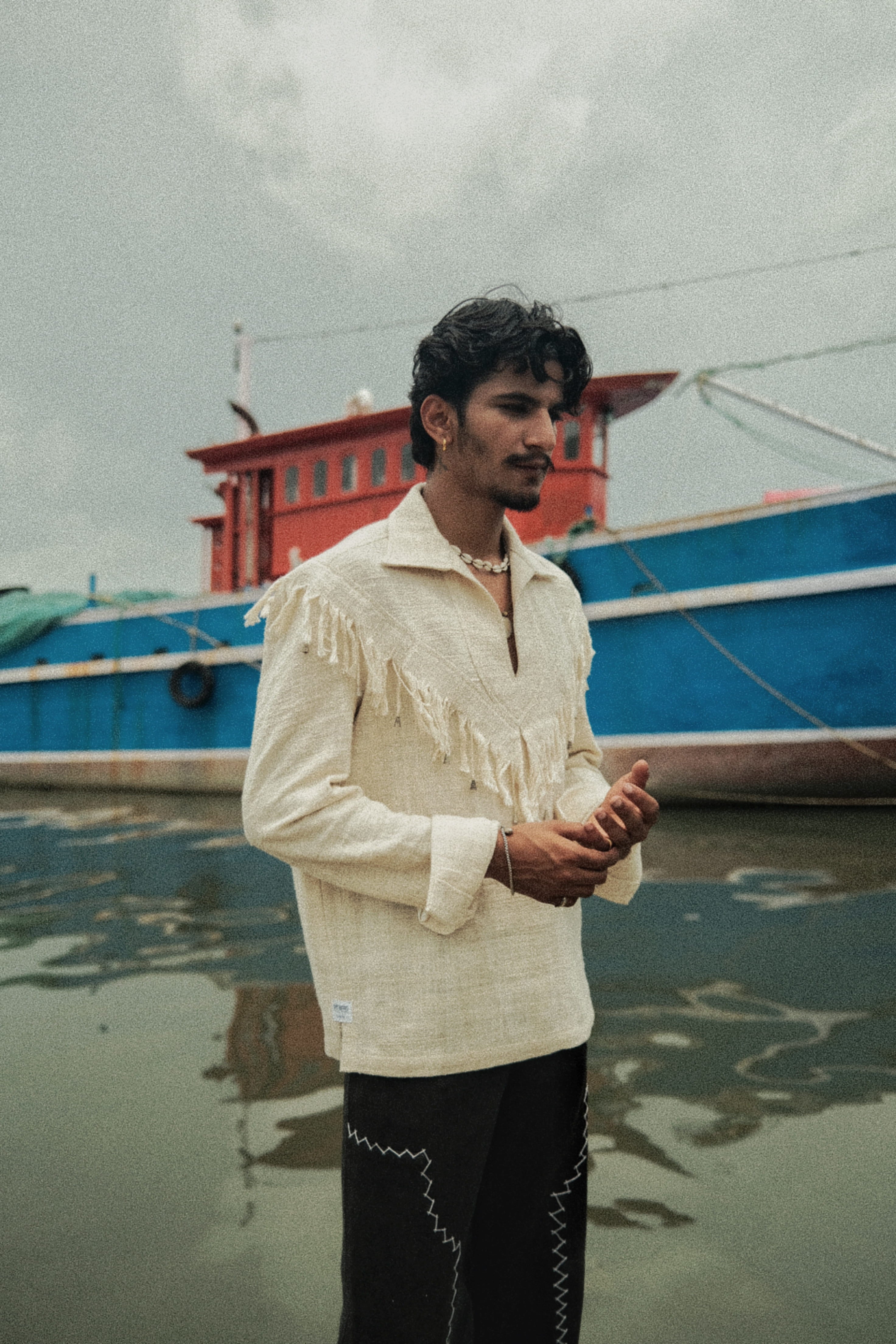 Kala Cotton Fringes Kurta