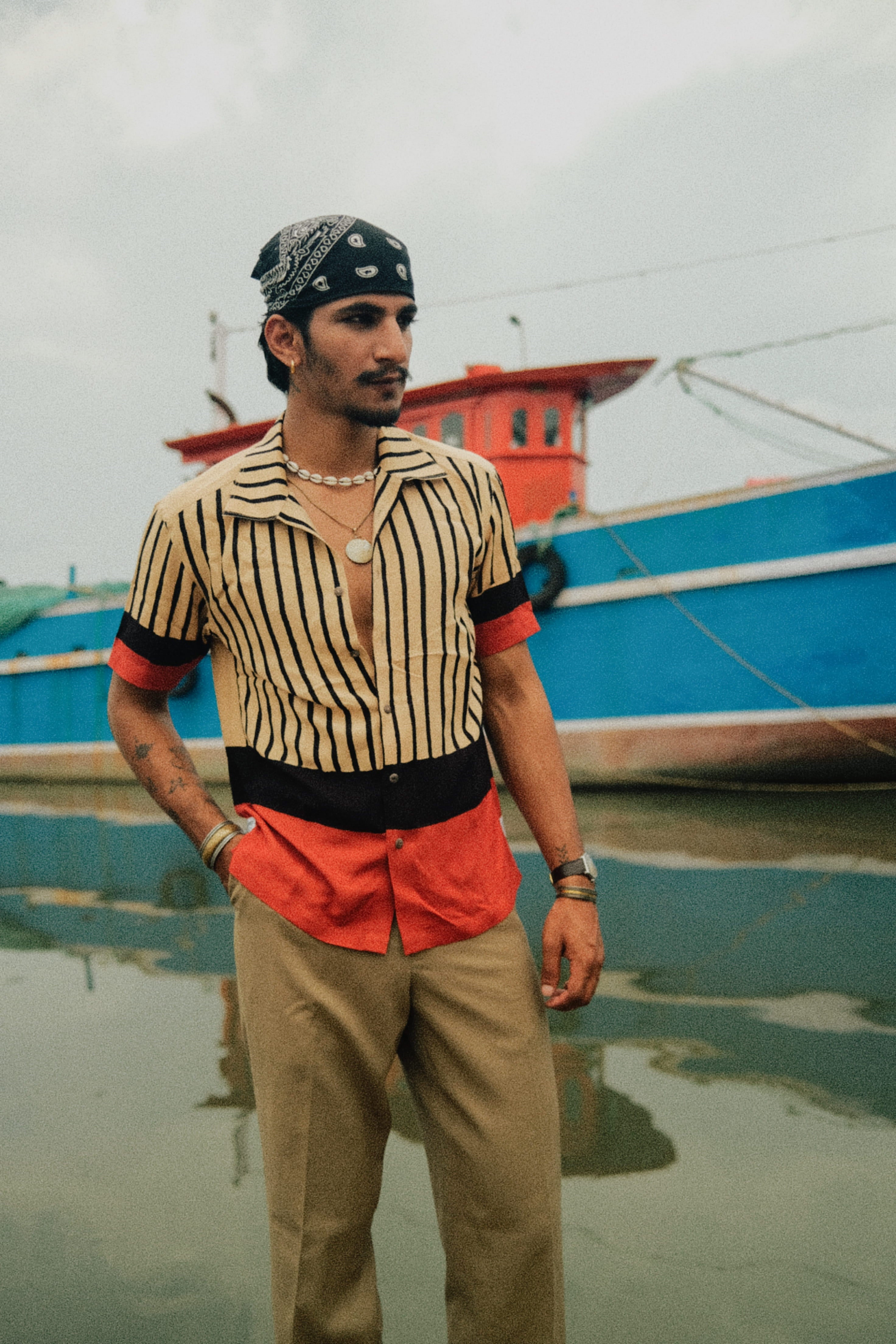Red and Black Patta Shirt V2
