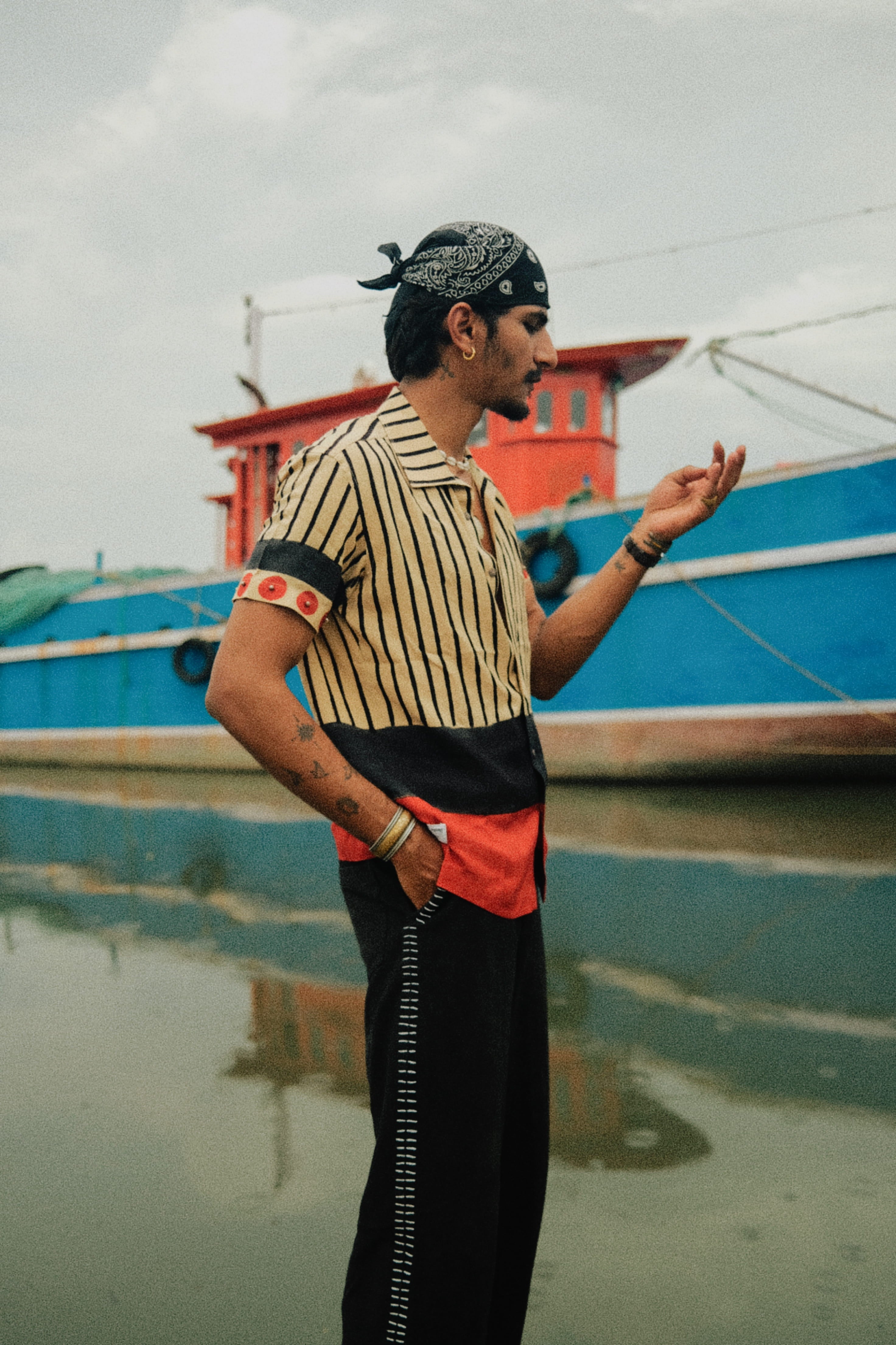 Red and Black Patta Shirt